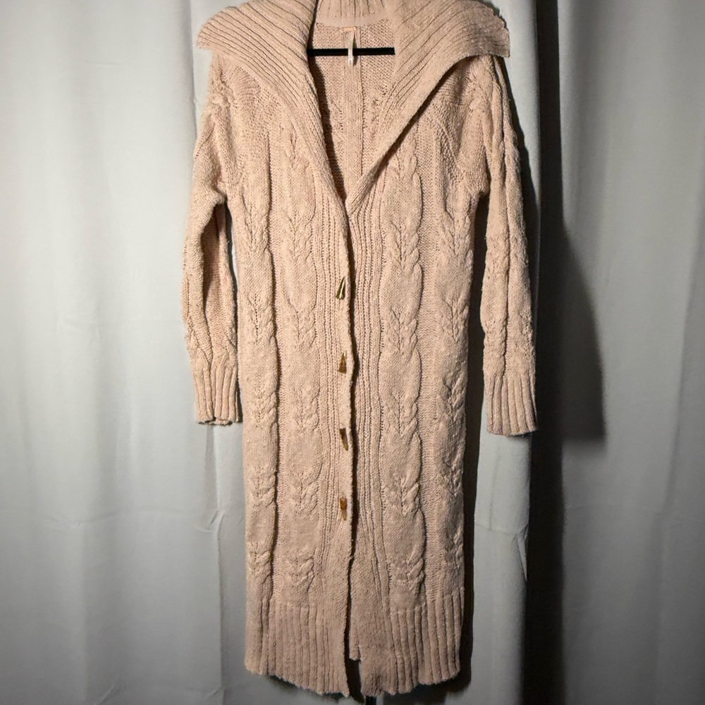 Free People Blush Cable Knit Cardigan - Picture 7 of 9